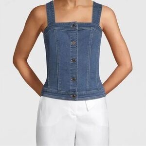 White House Black Market Denim Tank Top